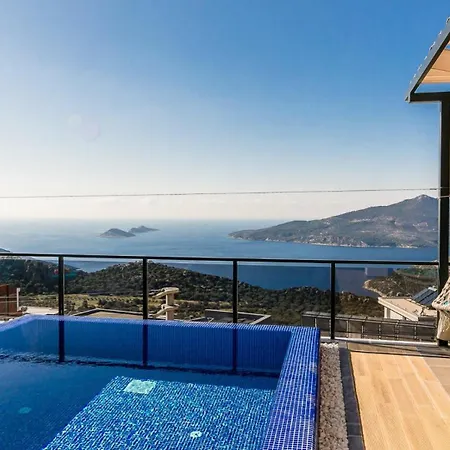 빌라 2 Bedroom Seaview With Private Heated Pool 칼칸