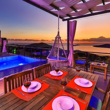 빌라 2 Bedroom Seaview With Private Heated Pool 칼칸